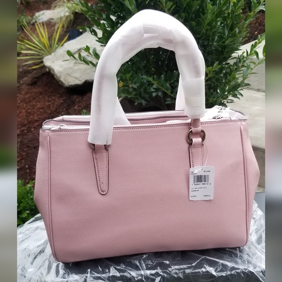 Coach large Surrey Carryall in carnation pink. - Picture 2 of 8